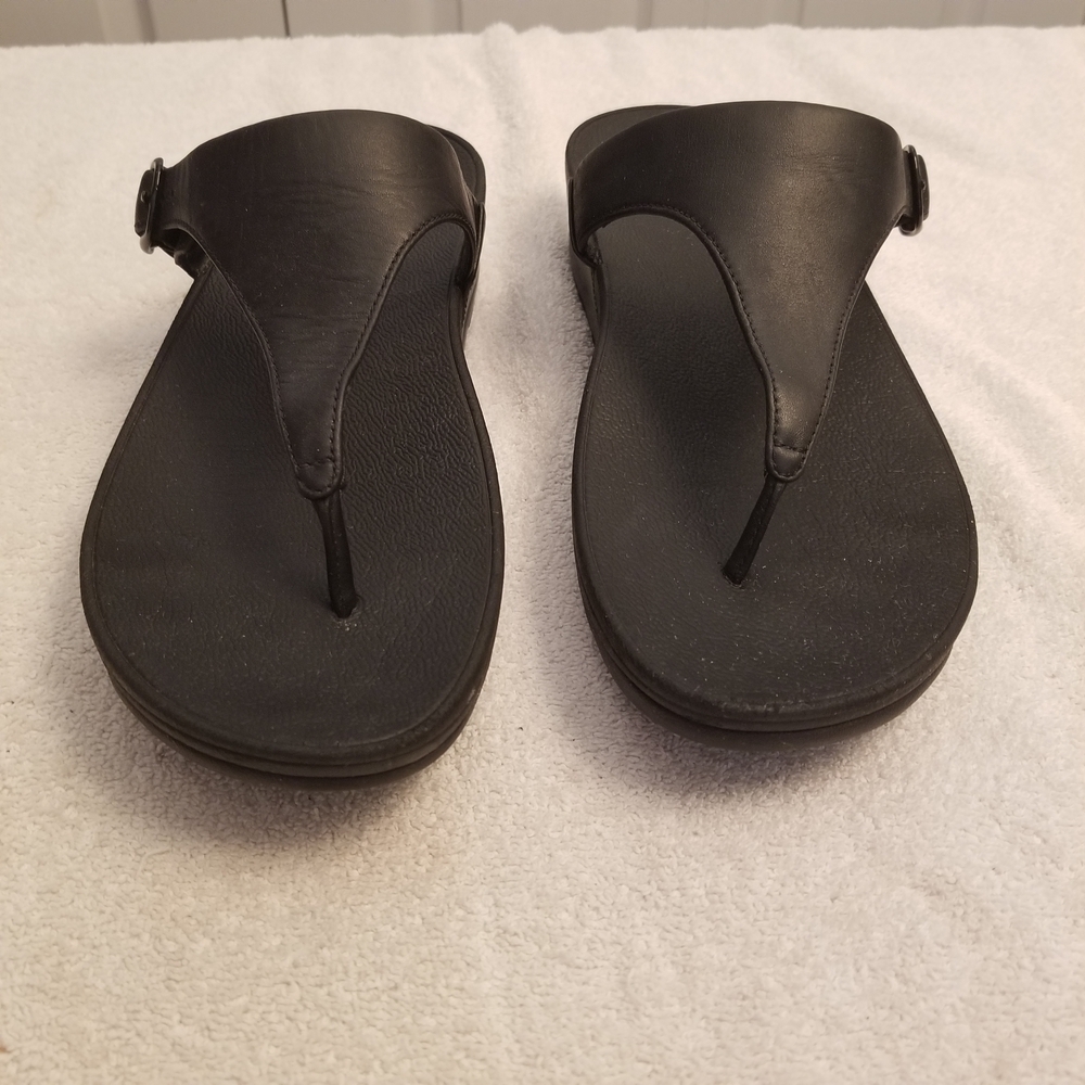 Fit Flop Women's Sz. 10 Sandals In Black Side Buckle Style 930-090 - Picture 8 of 8